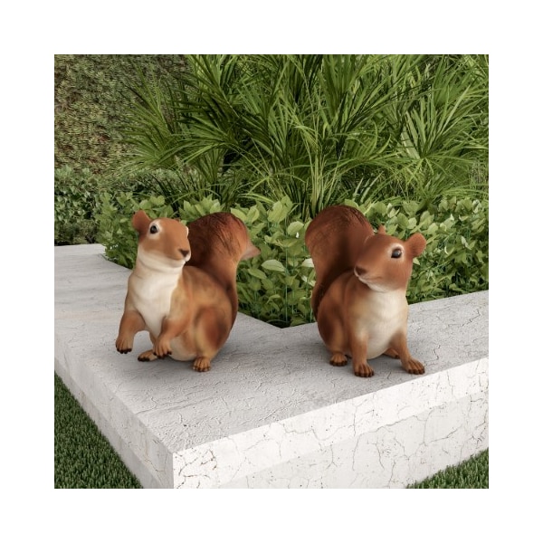 Nature Spring Set of 2 Squirrel Statues, Resin Animal Figurines for Outdoor Lawn and Garden Decor, Flower Beds 188671EZD - main